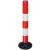 <u>Traffic-Line FlexPin Flexible 1000mm Red and White Plastic Post with Base</u>